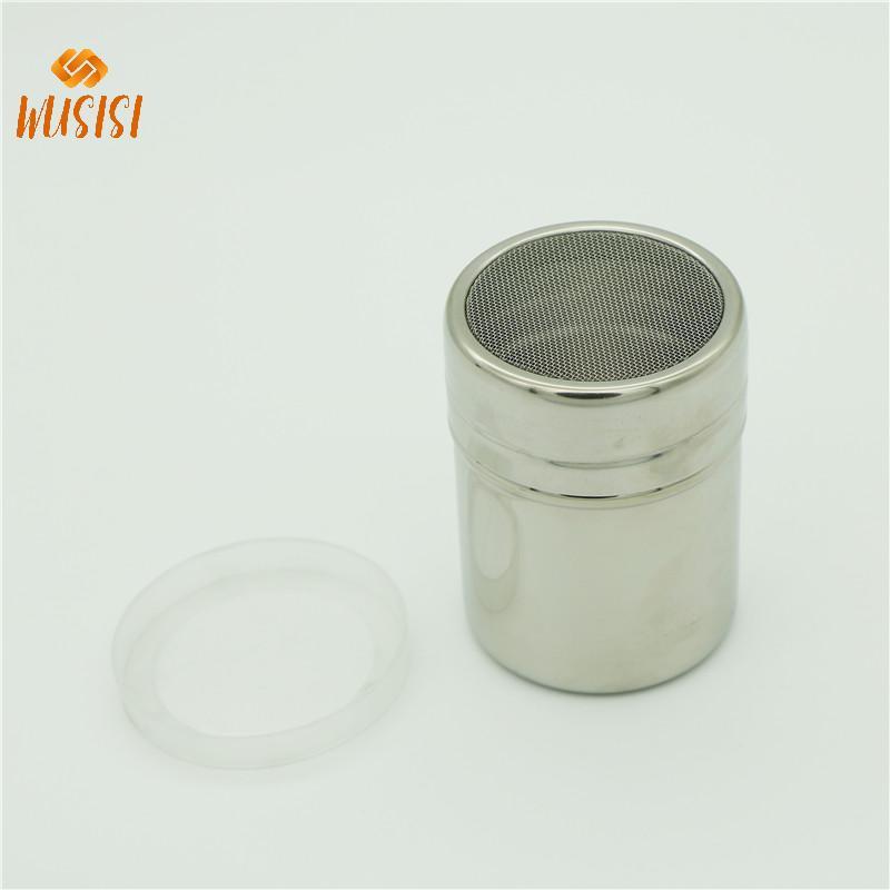 [WUSISI] Bình lắc sô cô la bằng thép không gỉ Bột đường Bột ca cao Máy pha cà phê MỚI