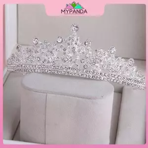 MYPANDA Tiara Tóc Cưới Pha Lê Màu Bạc, Phụ Kiện Trang Sức Cho Cô Dâu