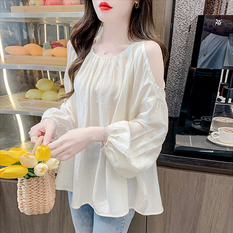Áo blouse voan dài tay kiểu Pháp dành cho nữ, mẫu mới xuân/hè thời thượng,trẻ trung và xinh đẹp,phù hợp đi làm đi chơi