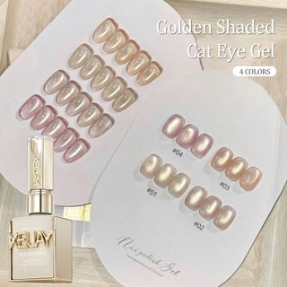 Bộ 4 Màu XEIJAYI Mắt Mèo Gel Móng Tay Vàng Series Mịn Long Lanh Quang Trị Liệu Keo Móng Nghệ Thuật Cho Tiệm