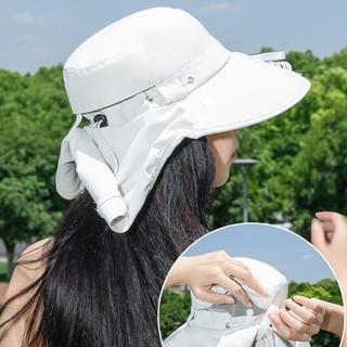 Mũ quạt chạy bằng năng lượng mặt trời FUJIOU, Mũ bảo vệ tia cực tím vành lớn có thể điều chỉnh, Mũ che mặt thời trang Mũ đeo vai tích hợp Mũ ngư dân chống nắng