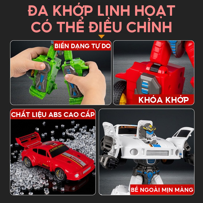 【SKISOPGO】Đồ Chơi Ô Tô Có 2 in 1 Xe Robot Biến Hình,Đồ Chơi Lắp Ráp Xếp Hình Mô Hình,quà tặng ngày trẻ em