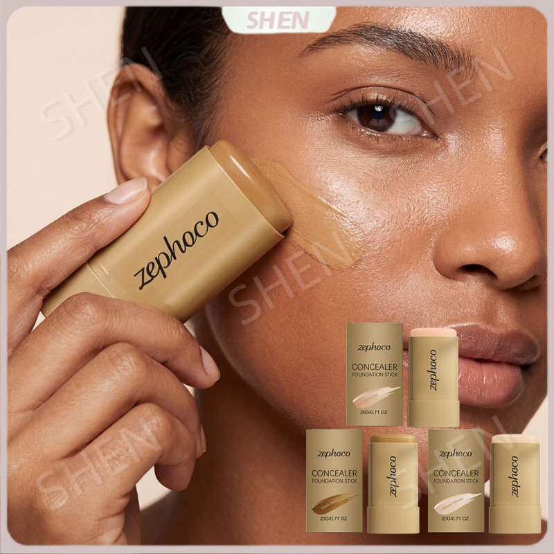 Zephoco Che Khuyết Điểm Foundation Stick Series Nhiều Màu Tùy Chọn Kem Che Khuyết Điểm Tự Nhiên Ánh Sáng Trong Suốt Nền Di Động Nền Tảng Dính