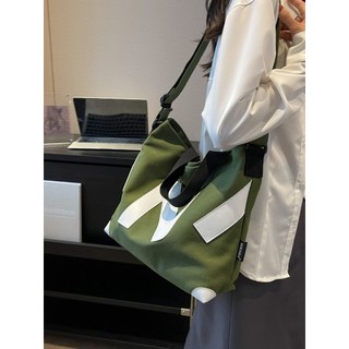 Túi vải nữ 42 x 33 x 13cm phong cách Nhật Bản, túi xách tote học sinh, đeo vai, văn học đơn giản