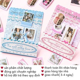 Sticker Niêm Phong Nơ Tiểu Thư 36 Miếng Cắt Sẵn Ballet Core Vintage Timo ST23