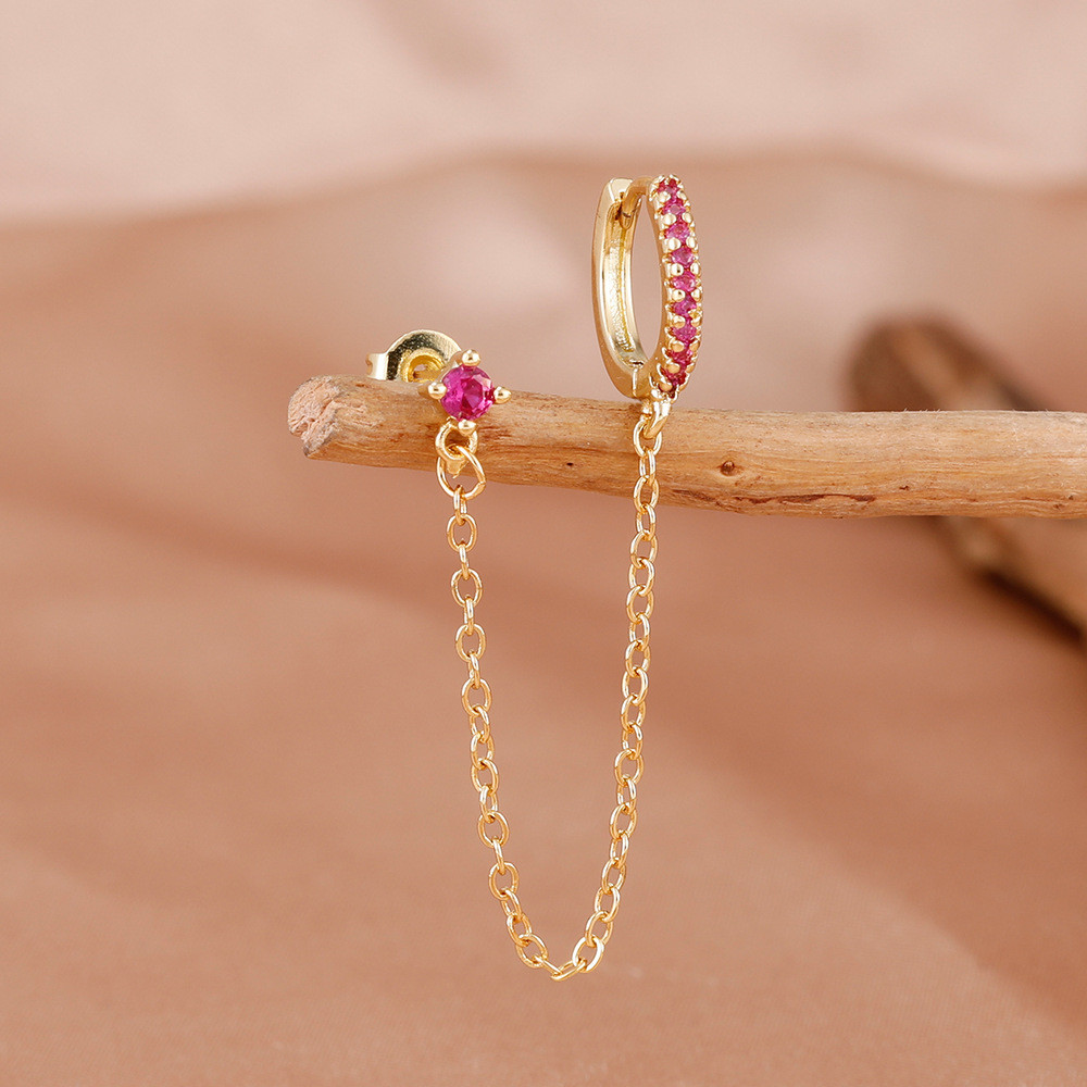 Dây chuyền và bông tai zircon cá tính, sang trọng