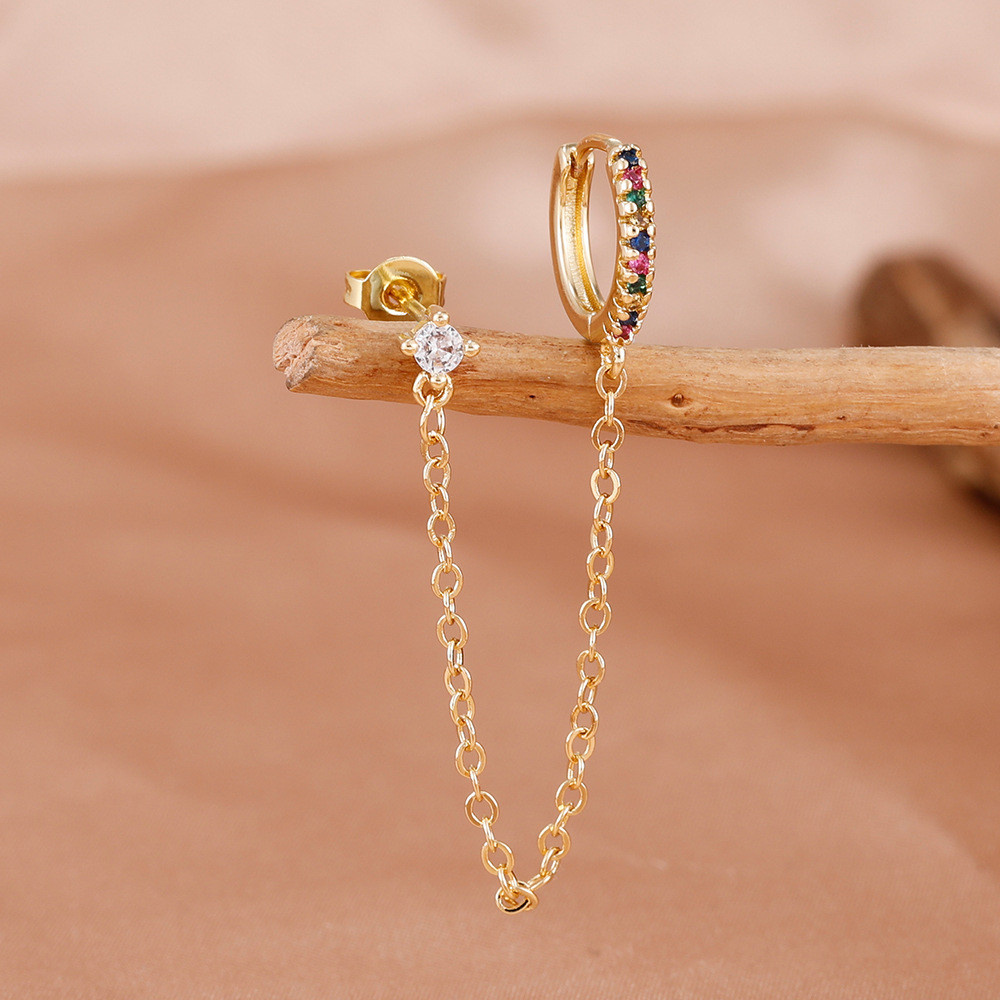 Dây chuyền và bông tai zircon cá tính, sang trọng