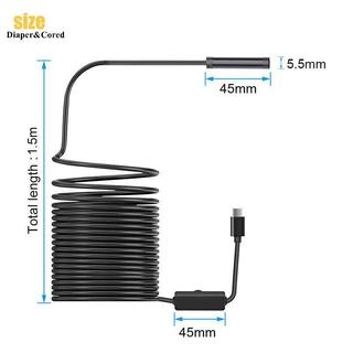 Camera nội soi Android DIAPER & CORED 5.5mm, Kính tiềm vọng Micro USB / Type-C 3 trong 1, YTH chống nước