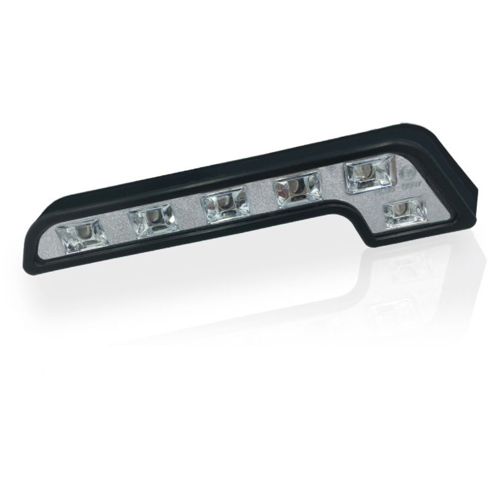 Đèn chạy ban ngày DOAOV78N, Đèn lái xe hình chữ L 12V 6 LED thay thế Đèn sương mù siêu sáng chống nước siêu sáng lái xe