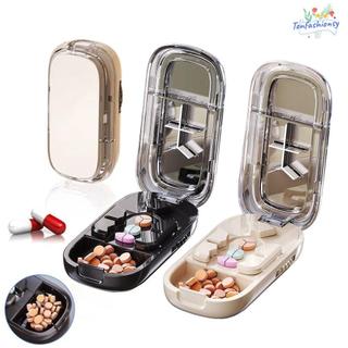 Hộp lưu trữ cắt viên thuốc ITRUMPET, chống bụi, di động cho viên nhỏ hoặc lớn