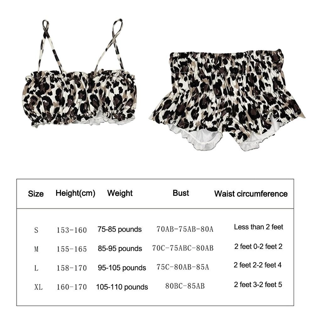 Đồ bơi nữ CQCJ - Bikini cổ điển in họa tiết da báo, bộ 2 món có đệm cổ, phù hợp cho bãi biển và nghỉ dưỡng