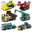 HFTOY Crane Tru Car Set Đỗ Xe Đồ Chơi Hợp Kim Kỹ Thuật Xe Máy Kéo Máy Xúc Bé Trai Xây Dựng Cho Trẻ Em Quà Tặng Sinh Nhật ~