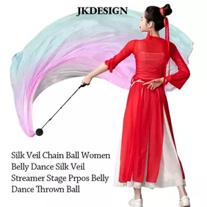 Bóng đèn cầu vồng điều chỉnh được cho belly dance, đạo cụ biểu diễn từ chất liệu giả lụa phù hợp Thái Lan/Ấn Độ/Ả Rập