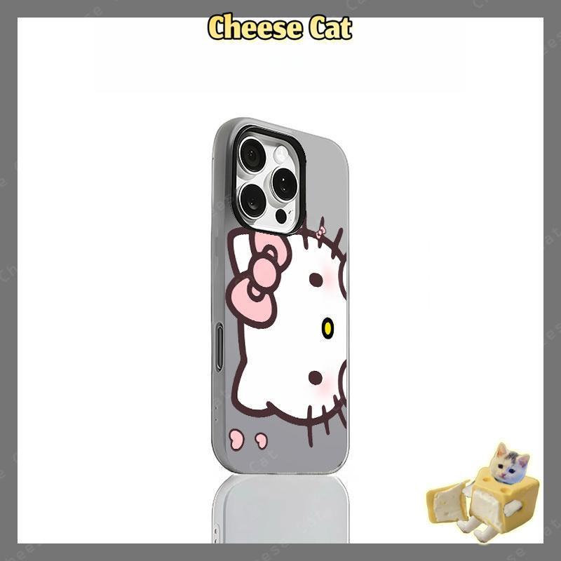 Kitty tim hồng Vỏ điện thoại dành cho iPhone 14 15 16 13 12 11 Pro Max Xs Max XR 17 Air Ốp điện thoại màu hồng dễ thương
