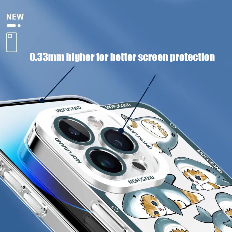Ốp Điện Thoại Mèo Mifusand Dễ Thương Cho Samsung Galaxy A06 A05 A05S A71 A73 A51 A50 A30S A72 A04 A04E A20S A21S A7 2018 M54 Vỏ Hoạt Hình TPU Chống Sốc Trong Suốt Chất Lượng Cao