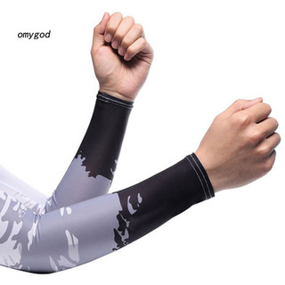 OMG Nắp cánh tay ice silk UV bảo vệ, thoáng khí, co giãn, 1 cặp, nam nữ đi xe đạp ngoài trời