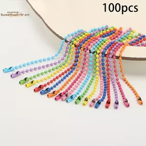 Bộ 100 Bóng Hạt Dây Xích cho Vòng Tay và Phụ Kiện DIY - Phù Hợp với Móc Chìa Khóa và Búp Bê