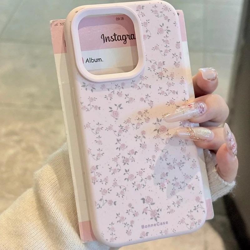 Bông hồng nhỏ được áp dụng cho iphone 16/15/14 vỏ 16promax gạo nếp vỏ 13 mềm 12/11