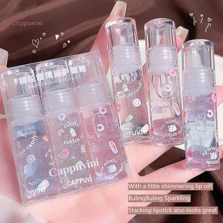 1 / 3 Cái / hộp Trong Suốt Lấp Lánh Son Bóng Bộ Nước Trong Suốt Lip Glaze Kem Dưỡng Ẩm Đổi Màu Dầu Môi Jelly Gương Son Môi