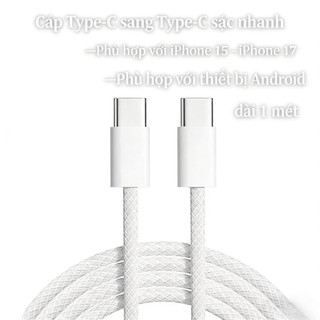 Hỗ trợ bán sỉ Cáp sạc nhanh type c - type c & Củ sạc 20w 30w