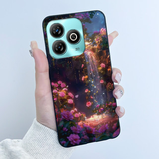 Ốp lưng ZTE Blade A75 4G Z2359 Ốp Lưng Sang Trọng Dễ Thương Trái Tim Tình Yêu Thỏ Ngộ nghĩnh Đen Mờ Mềm TPU Vỏ Bảo Vệ Mặt Sau