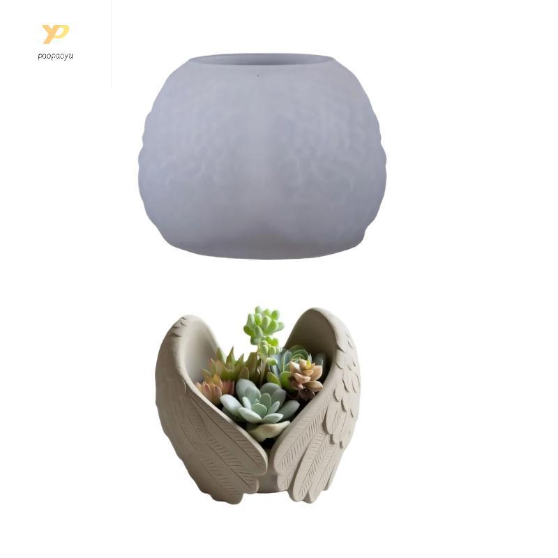 PPY Họa Tiết Cánh Thiên Thần Silicon Thủ Công Khuôn Cho Nhựa Trang Sức Chủ Ý Tưởng Trang Trí Nhà Cửa