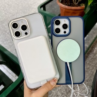 Ốp điện thoại mờ từ tính cho IPhone 17 16E 16 15 14 13 12 Pro Max Plus Ốp lưng chân đế