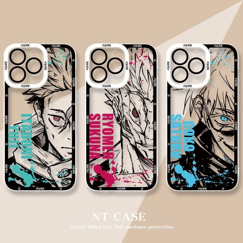 Ốp Điện Thoại Cho Redmi Note 14 13 12 Pro Plus 4G 5G Note 12 4G Ốp Lưng Mềm Trong Suốt Jujutsu Kaisen Gojo Satoru Itadori Yuji Geto Suguru Hoạt Hình Xu Hướng Thời Trang Trong Suốt Thương Hiệu