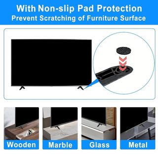 [Giao hàng từ Việt Nam] Giá đỡ TV LEAFYHOME, màu đen có miếng đệm chống trượt Chân đế TV, có vít Giá đỡ chân đế TV đa năng Phòng khách