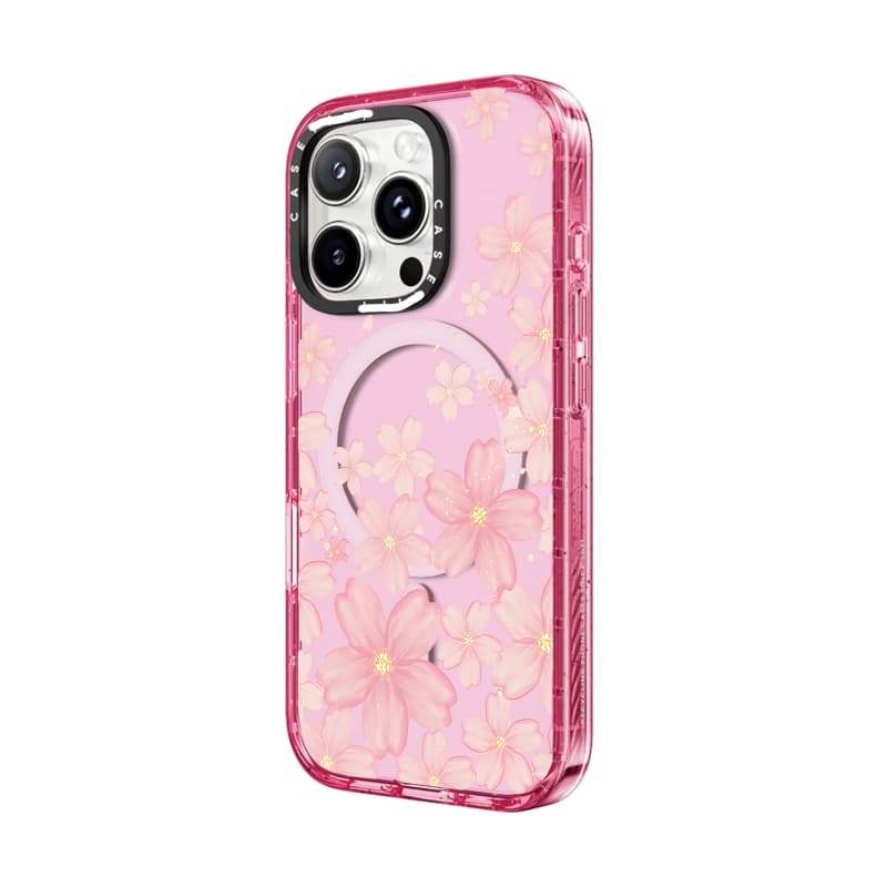 CASECASE X Mùa Xuân Chữ Hoa Hồng Fizz Màu Trong Suốt Cứng Từ Hút Tác Động Dành Cho Apple IPhone 12 13 14 15 16 17 Pro Max Air Plus Có Hộp