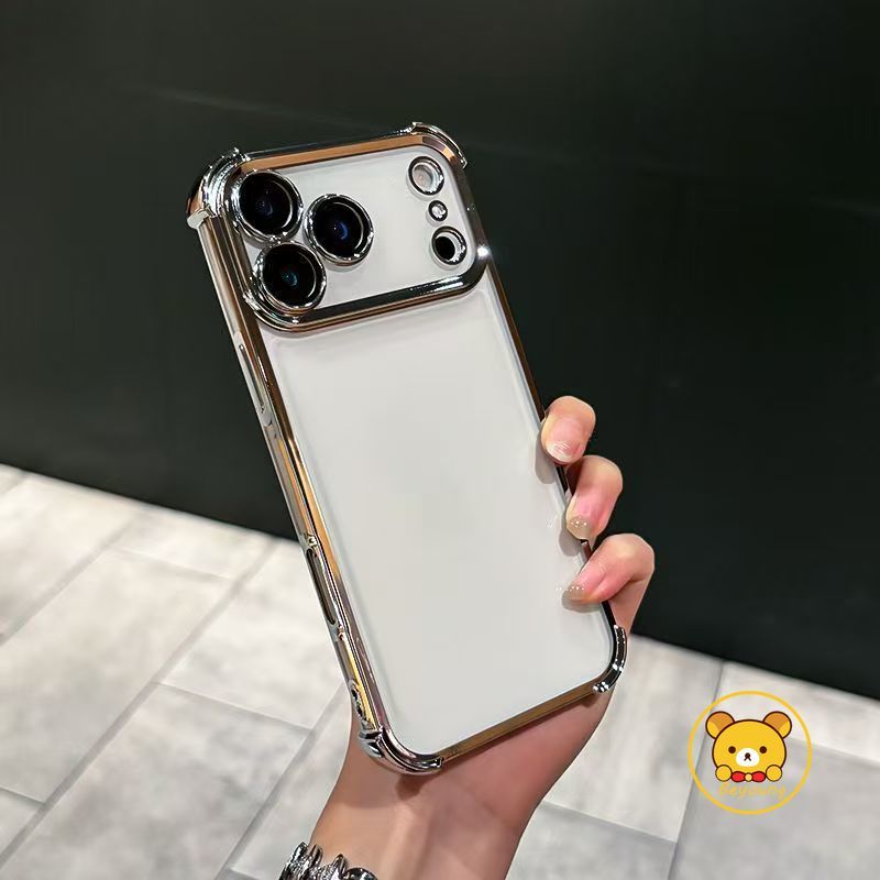 Mạ bốn đầu trong suốt cho Redmi Note 15 Pro Plus Turbo 5 A7 Pro Xiaomi Poco X8 M8 Pro Max 5G 4G Ốp điện thoại mềm trong suốt Ốp lưng chống sốc