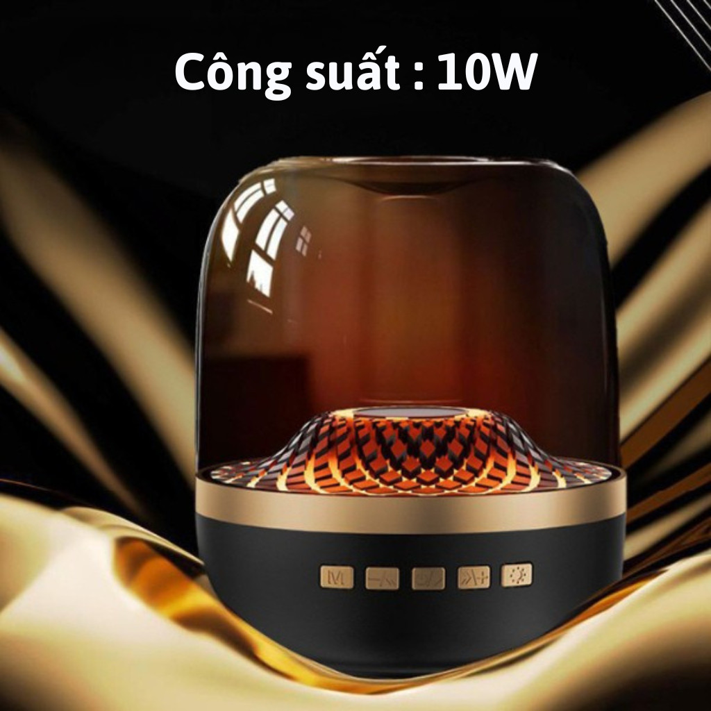 Loa Bluetooth Glass 5 - Bass lớn 10W - Âm thanh vòm, RGB Led - Bảo hành 12 tháng
