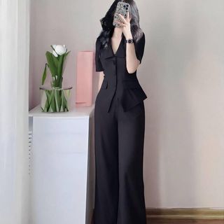 Set đồ nữ thời trang cao cấp VD25 – Phong cách sang chảnh, nữ tính, trẻ trung hot trend Set quần suông nữ xᶖnh mix áo