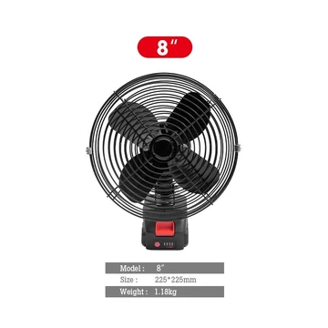Quạt Pin Tích Điện MAKITA, Quạt Chạy Pin Tích Điện 8 Inch Để Bàn , Làm Mát Cực Nhanh, (quạt đen ),