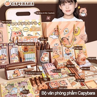 Bộ văn phòng phẩm cute hoạt hình- Bộ đồ dùng học tập trọn bộ gồm nhiều dụng cụ học tập, hộp quà sinh nhật giá tốt
