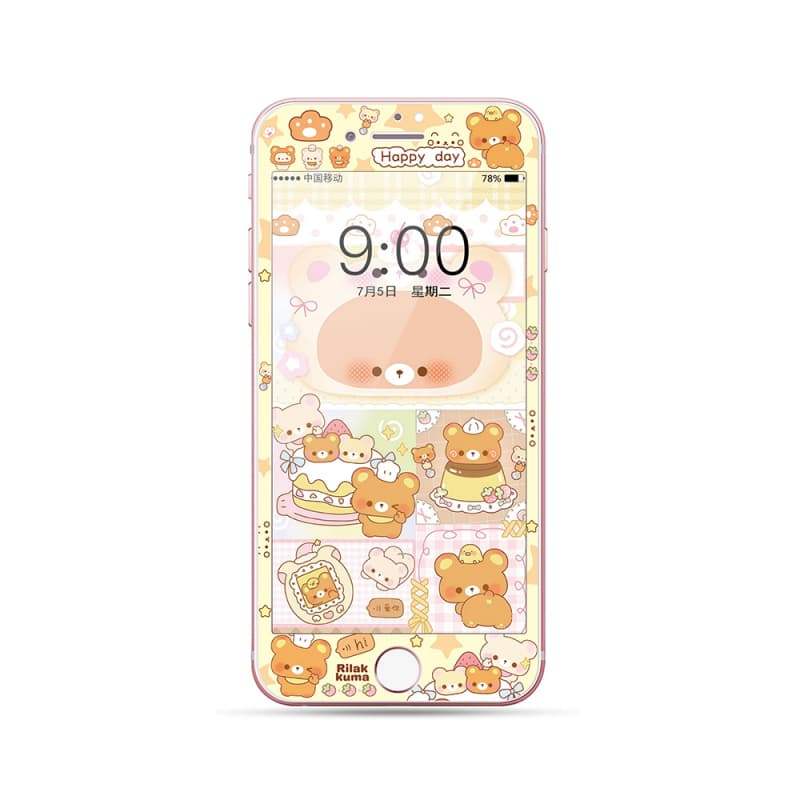 Dành Cho iphone 4 4s 5 5s se 6 6s 7 8 plus se2 se3 Kính Cường Lực Hoạt Hình Kính Cường Lực Bảo Vệ Toàn Diện 4.7 5.5 inch