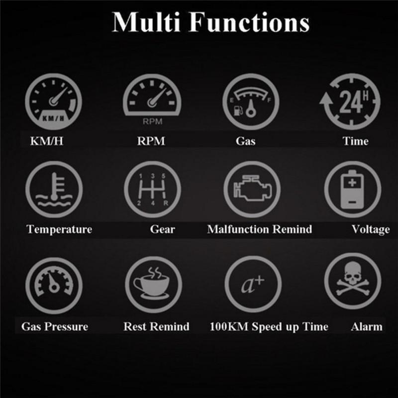 Newsmallbrainsmallbrains Universal F4 Up Display HUD ODB2 Hệ thống cảnh báo tốc độ ô tô tự động An toàn