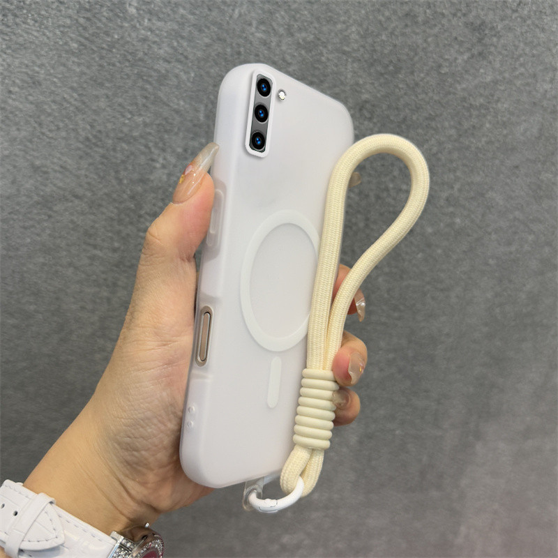 Ốp 2 Trong 1 Cho SAMSUNG s23 S22 s21 fe s23 s21 s22 ultra s21 s23 s22 plus 5g Vỏ Điện Thoại Thiết Kế Mới Thẩm Mỹ Vỏ Thạch Màu Kép Có Dây Buộc Từ Tính Không Dây GDBSWX01