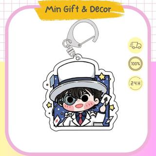 Móc khóa Mica DETECTIVE CONAN HÌNH VUÔNG CUTE in hình anime chibi Women Nữ