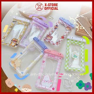Bao chống nước điện thoại hoạt hình dễ thương, túi có dây đeo cổ, cảm ứng mượt, bao chống nước cho điện thoại TCNCTK