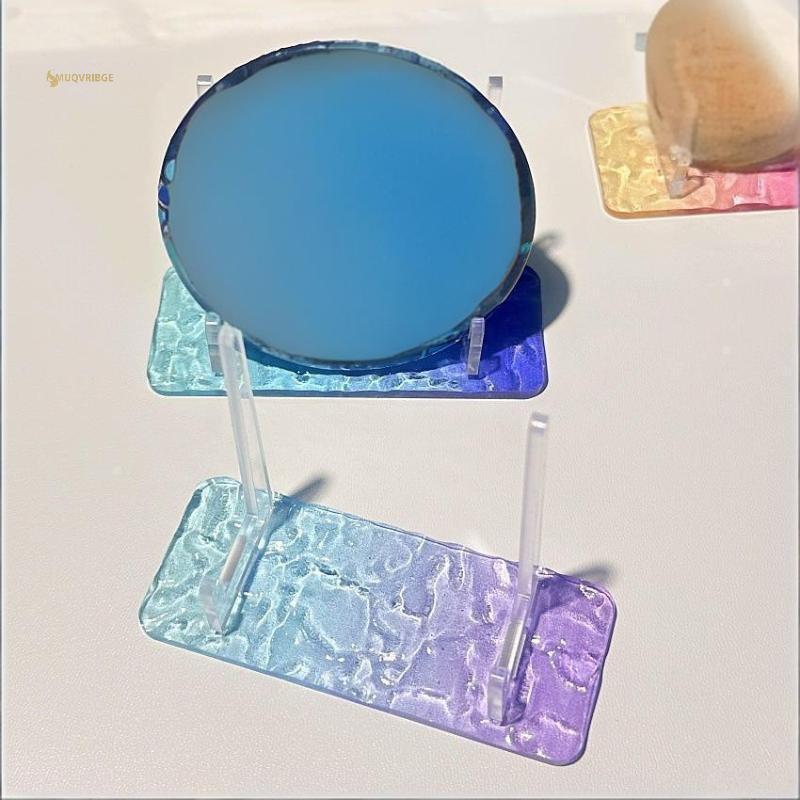 Đế trưng bày Acrylic MUQV, Giá đỡ gợn nước huy hiệu, Màn hình huy hiệu Ra, Giá đỡ thẻ để bàn n