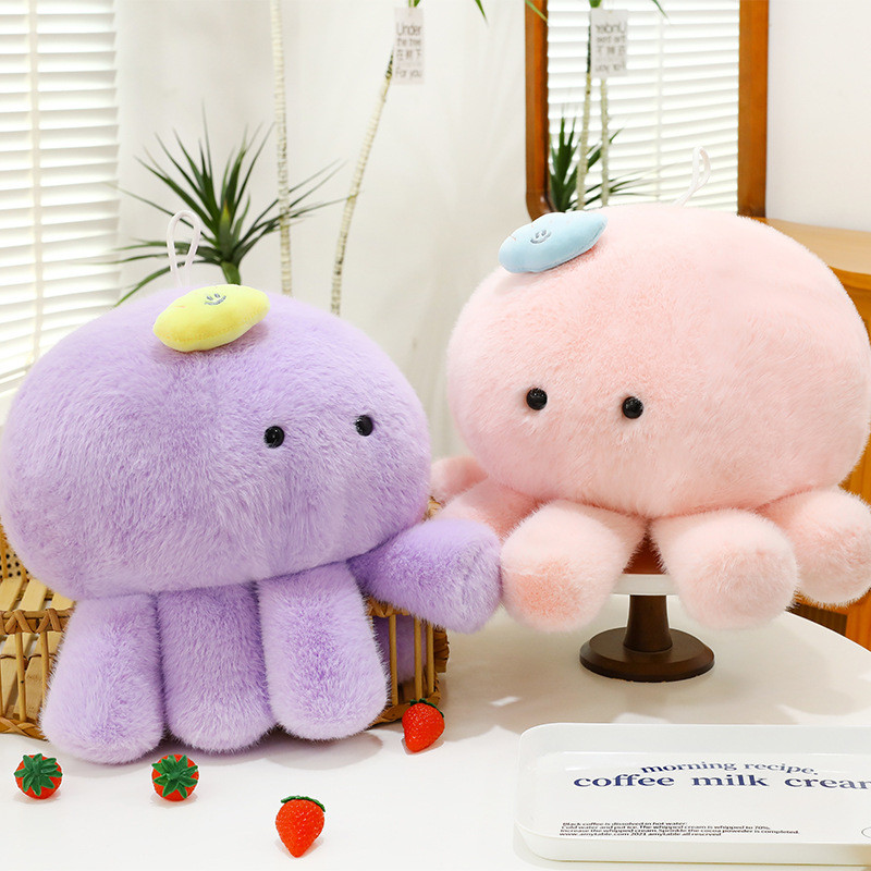 SQ5 Bạch Tuộc Dễ Thương Plushie Thạch Cá Đồ Chơi Nhồi Bông Mềm Cuddle Gối Đồng Hành Sang Trọng Búp Bê QS5