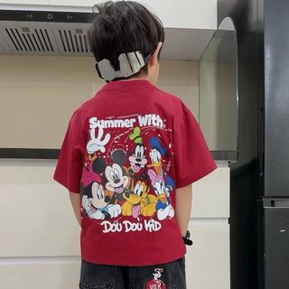 [DOU DOU KID] AP71 Áo Phông Hữu Cơ Trẻ Em 11-48kg,Chất Áo Mềm Mại