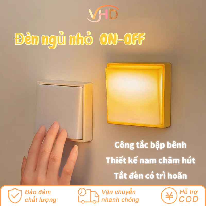 Đèn Ngủ/Công Tắc Thông Minh Không Dây - Sạc USB, Gắn Nam Châm, Cảm Biến Ánh Sáng Tự Động