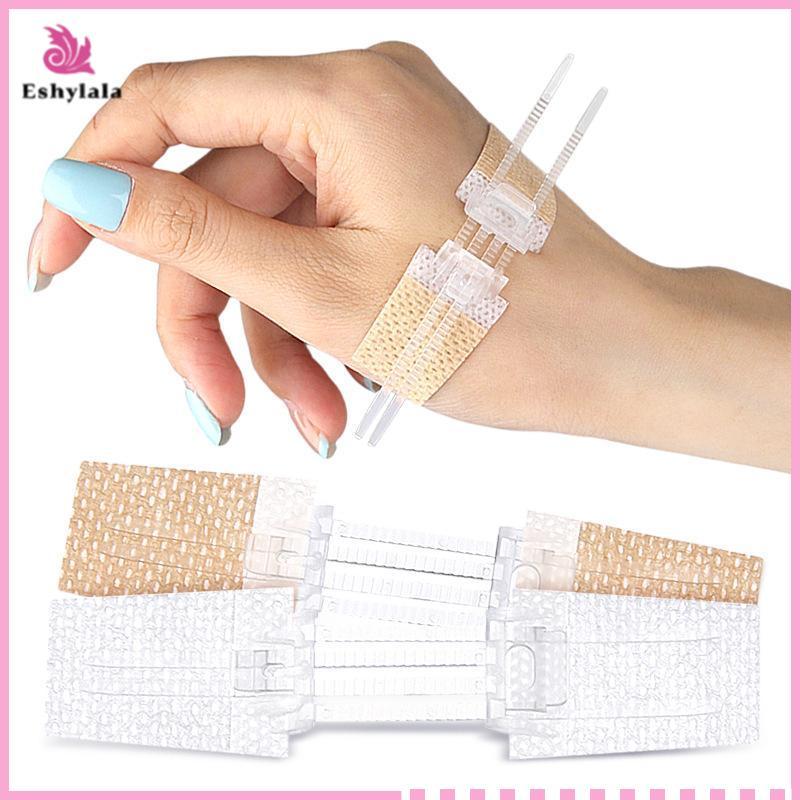Miếng dán đóng vết thương có dây kéo Eshylala - Không khâu, băng ngoài trời cầm máu Qui [MỚI]