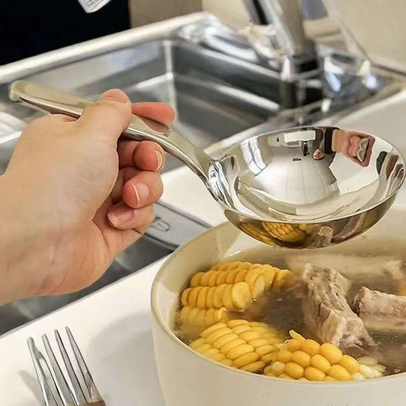 Thìa Vá/Muôi Canh Inox Cao Cấp, Bản To Dày Dặn, Dễ Vệ Sinh, Dùng Để Múc Canh Và Chia Đồ Ăn Trong Gia Đình -thìa Inox