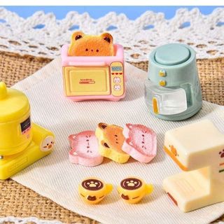 Mini Thiết Bị Nhà Bếp Bộ Đồ Ăn Mô Phỏng Thu Nhỏ Máy Cà Phê Lò Nướng Trẻ Em Chơi Nhà Đồ Chơi Phản Diện Đồ Dùng Nhà Bếp Quốc Gia