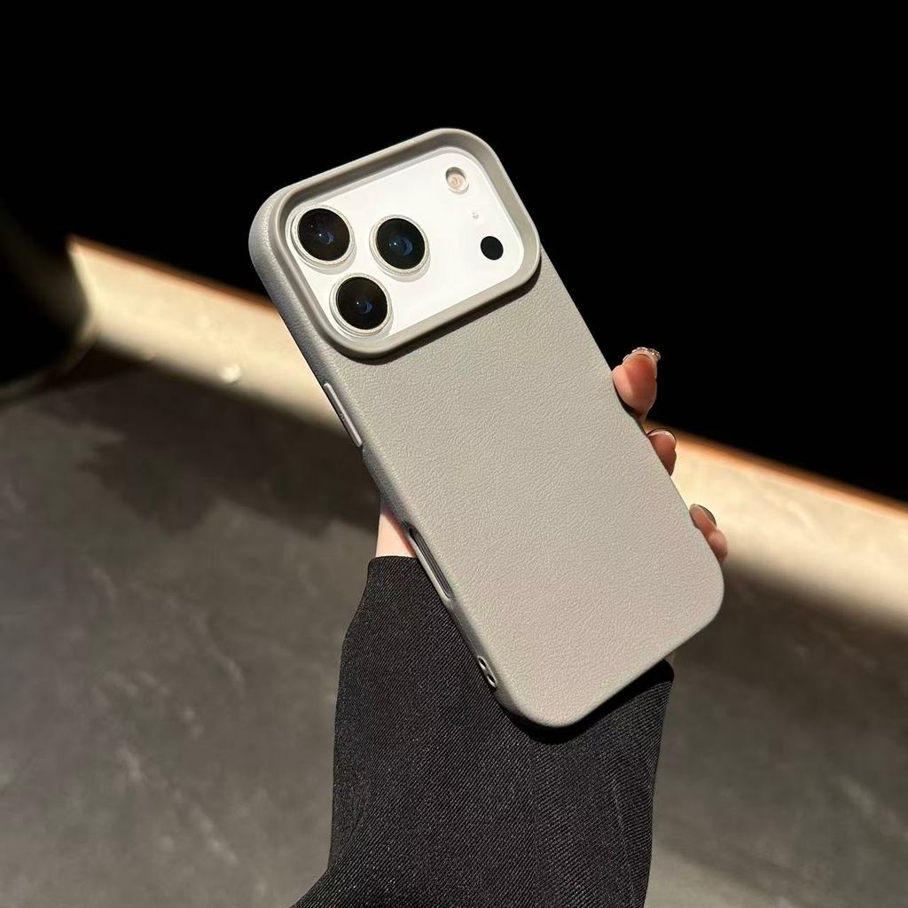 Ốp lưng iPhone họa tiết vải thiều màu trơn đơn giản phù hợp cho iPhone17ProMax 17 16 15 14 13 12 11