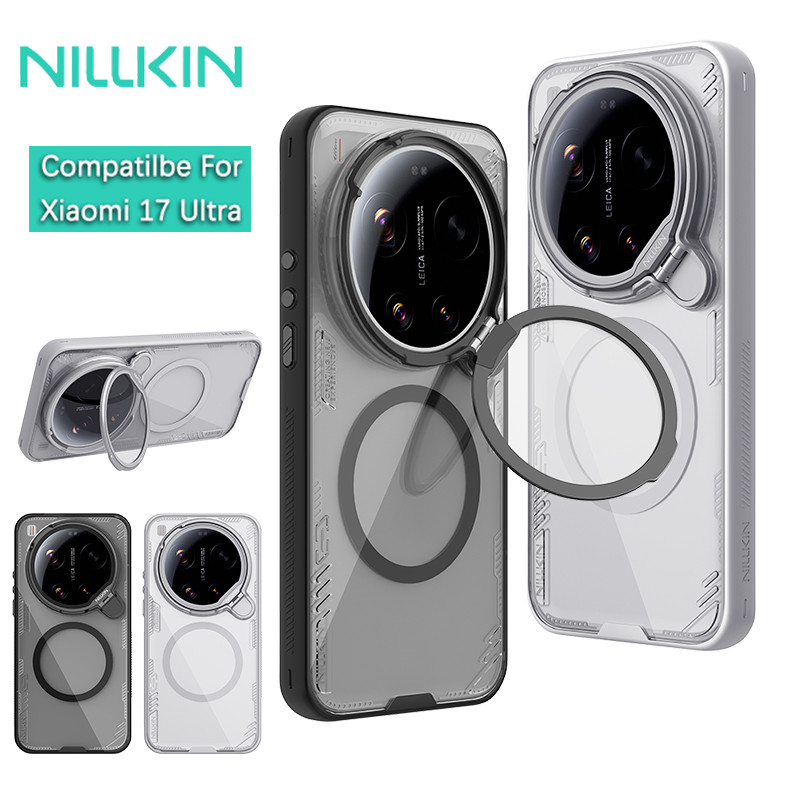Nillkin Cho Xiaomi 17 Ultra Iceblade Chống Sốc Từ Tính Bảo Vệ Ống Kính Máy Ảnh Chân Đế Ốp Lưng Cứng Vỏ Điện Thoại Vỏ