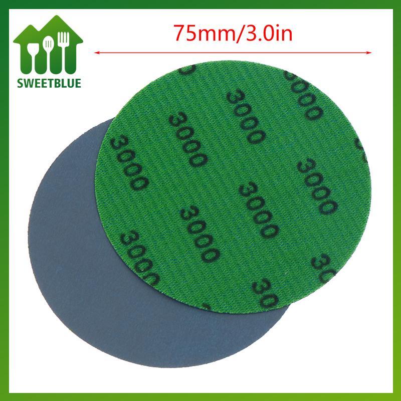 SWEET 30 Cái 3 Inch 75MM Bộ Giấy Chà Nhám 800-3000 Grit Đĩa Chà Nhám Khô Ướt Móc Vòng Giấy Nhám Dụng Cụ Mài Mòn Phù Hợp Với Kim Loại Gỗ n